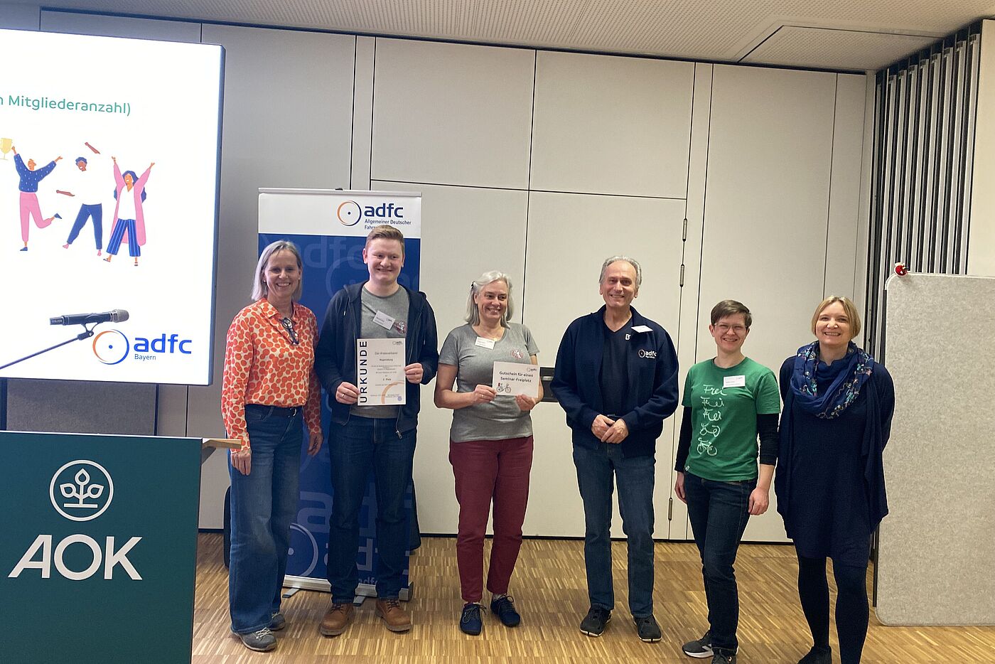 Der 3. Platz beim relativen Mitgliederwachstum geht an den ADFC Regensburg.