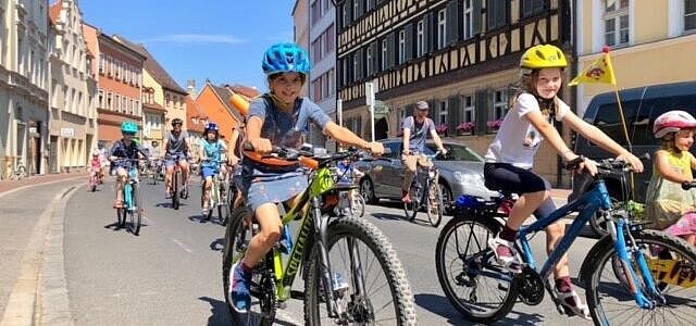 Kinder auf der Kidical Mass 2020 in Bamberg Kinder auf der Kidical Mass 2020 in Bamberg