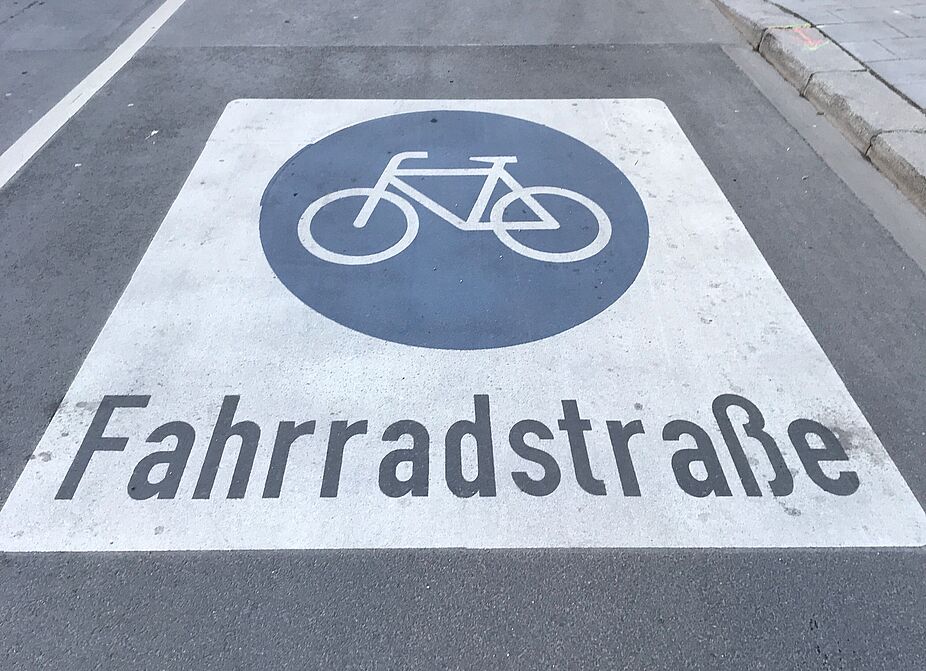 Fahrradstraße Piktogramm Fahrradstraße Piktogramm