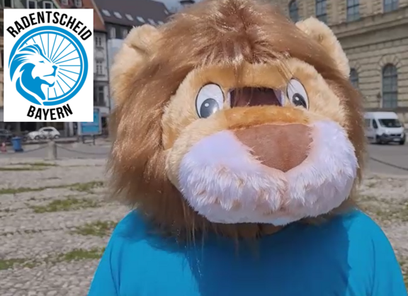 ADFC trifft...! Max, das Maskottchen des Radentscheid Bayern