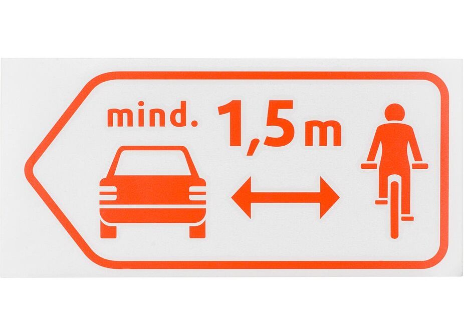 Autoaufkleber Mindestüberholabstand Autoaufkleber Mindestüberholabstand