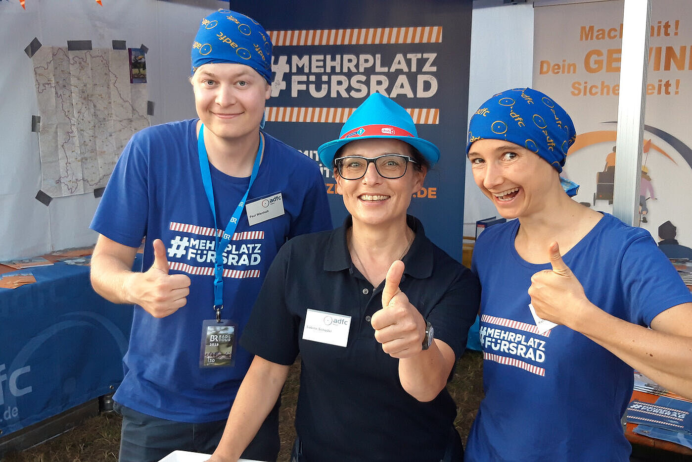 Großer Dank an Sabine (ADFC Nürnberg) für die tolle Unterstützung unseres Tour-Teams im Piratenlook