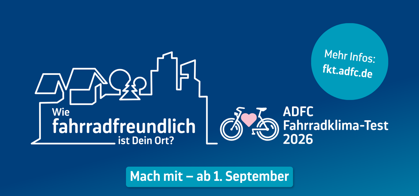 Save the Date: ADFC-Fahrradklima-Test 2026 // Grafik quer