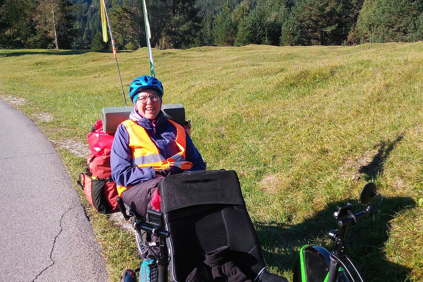 Auch auf dem Trike Tandem braucht es mal eine Pause