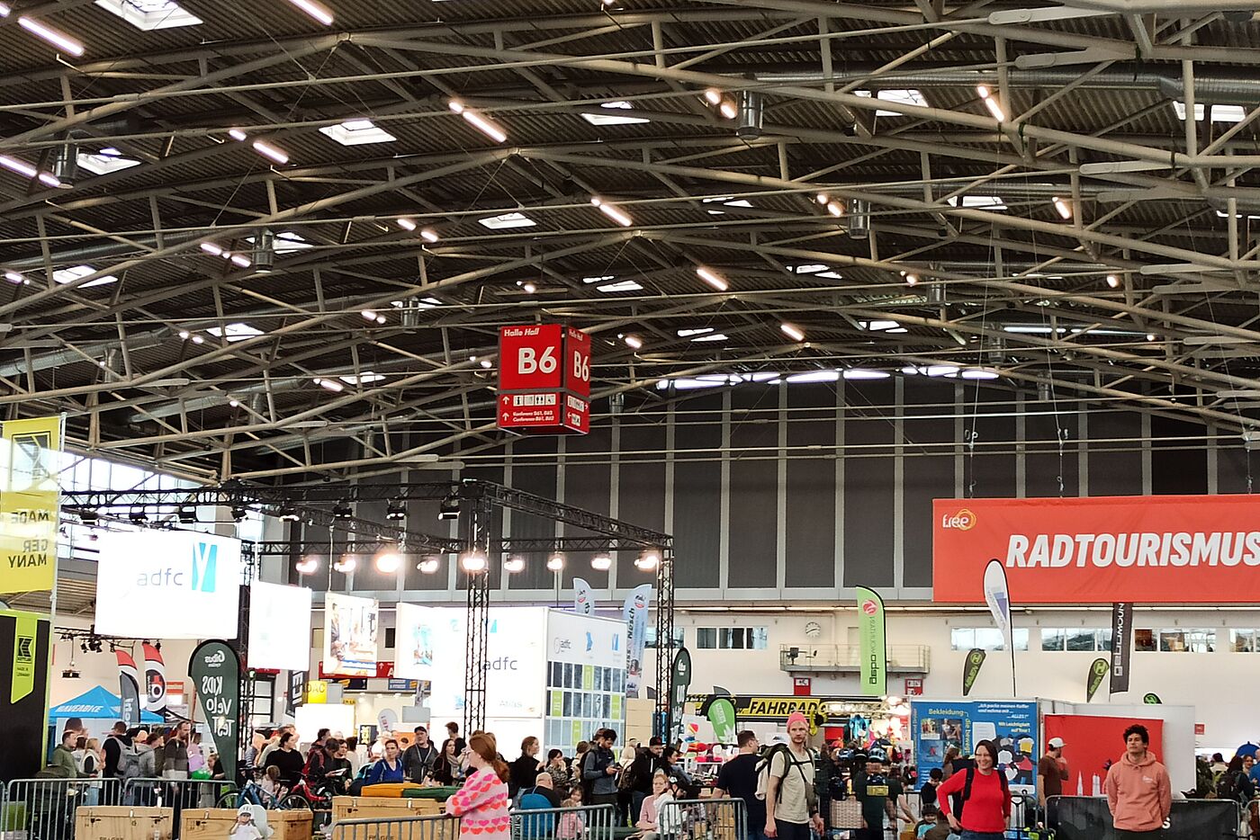 Die Fahrradhalle auf der f.re.e in München