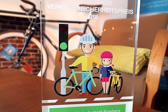 Radentscheid Bamberg: Trophäe Bayerischer Verkehrssicherheitspreis 2018