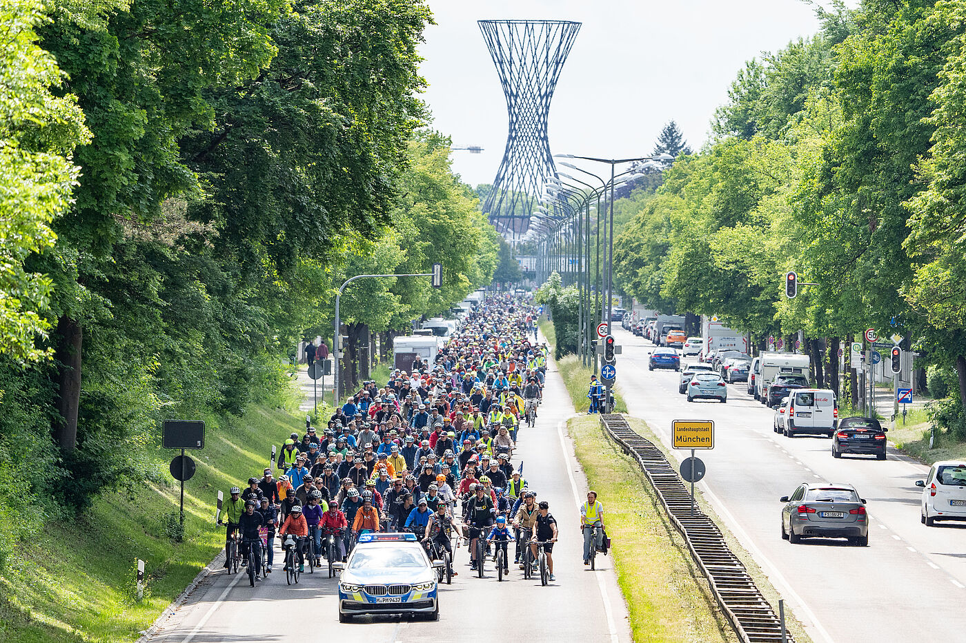 Sternfahrt Radfahrende